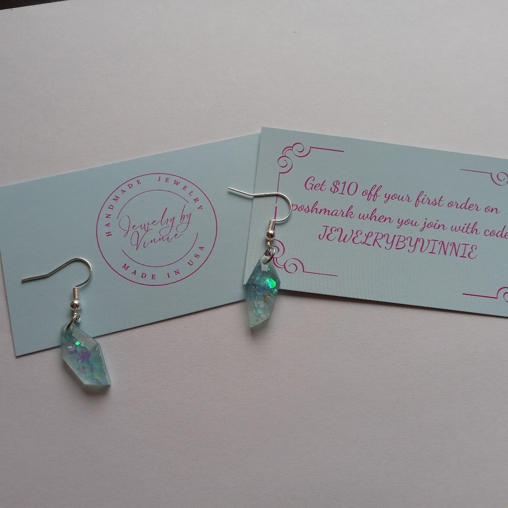 Hand Crafted Iridescent Earrings